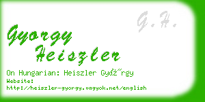 gyorgy heiszler business card